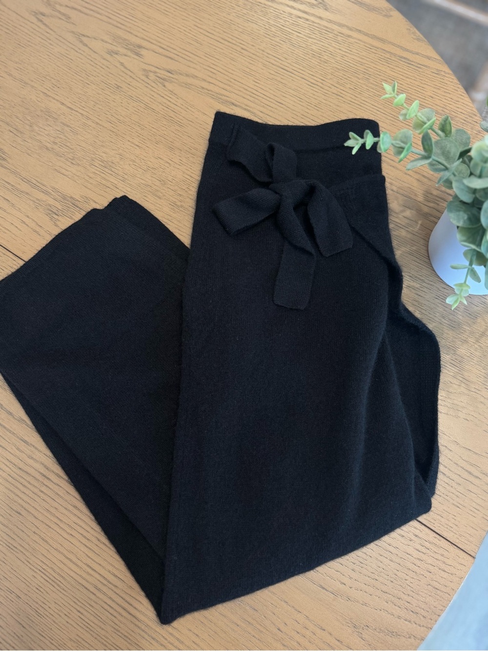 Colorush Studio Jixy 100% Cashmere Wrap Midi Skirt Black Size Small